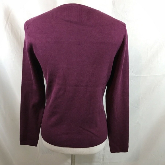 Bets by Canvasback purple long sleeve crew neck sw - Picture 3 of 4